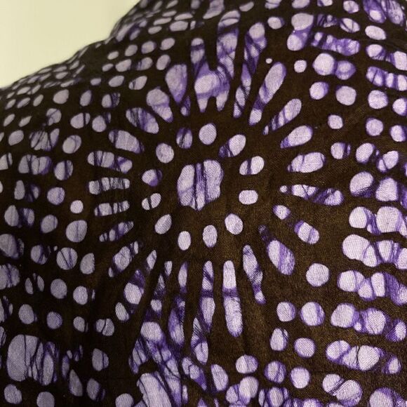 Purple Ankara XL 1X Peplum Top Tunic Jacket Dress Batik Art To Wear Handmade - Picture 11 of 13